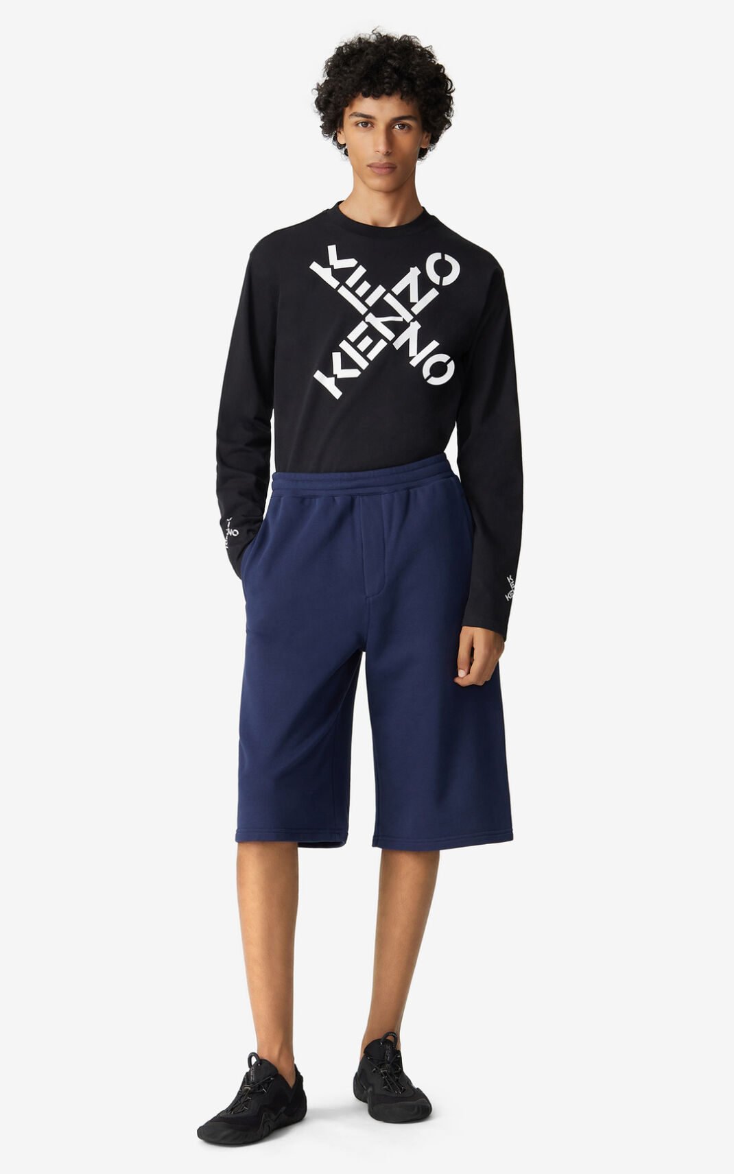 Kenzo Oversized Sport Little X Moška Kratke Hlače Modra SI-2206576